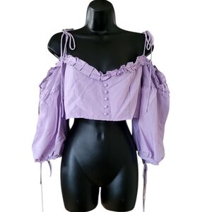 HYFVE Lavender Off-Shoulder Blouse